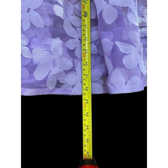 For Love and Lemons Sz S Dress Villegas Floral Sheer Bodysuit Midi Purple New - Picture 9 of 10